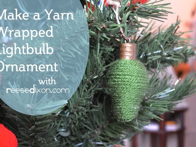 Yarn Wrapped Lightbulb Ornament