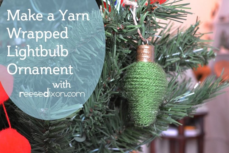 Yarn Wrapped Lightbulb Ornament