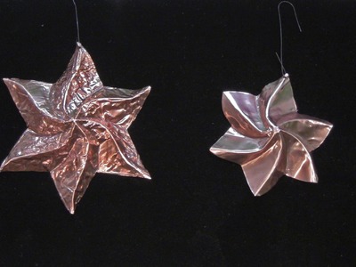 Beautiful Copper Formfolded Star Holiday Decorations