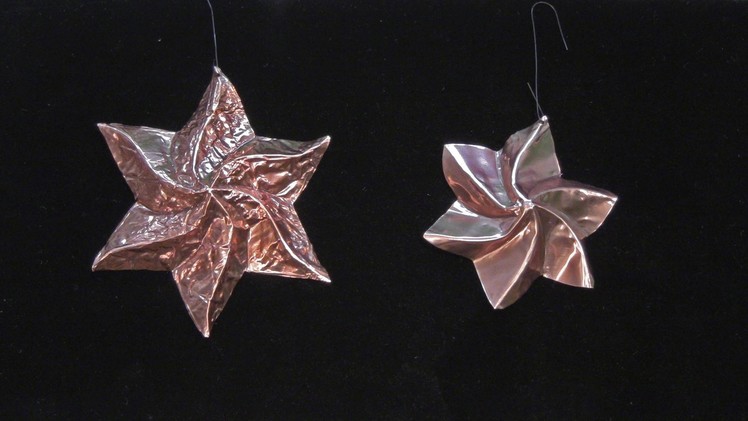 Beautiful Copper Formfolded Star Holiday Decorations