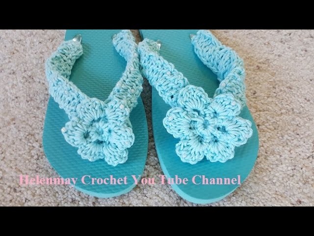 Crochet Deluxe Beach Bag Flower for Flip Flops and Shawl DIY Tutorial