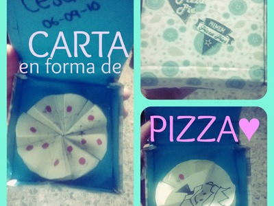 DIY: Carta en forma de PIZZA♥