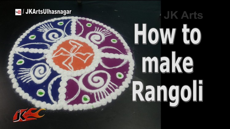 DIY Easy Colorful Rangoli | How to make | Sand Art | JK Arts 931