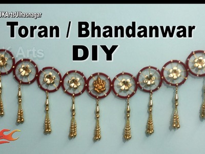 DIY Toran. Bandhanwar from waste bangles | How to make | JK Arts 944