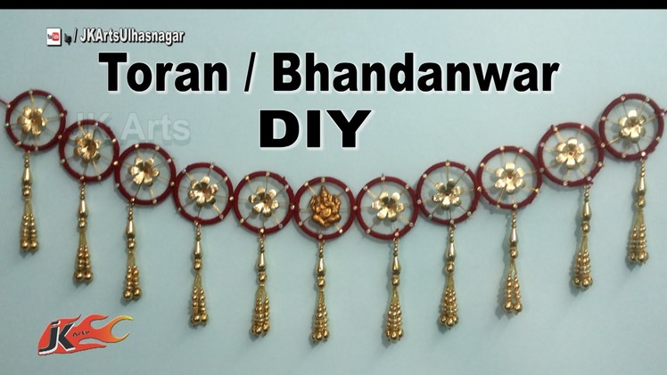 DIY Toran. Bandhanwar from waste bangles | How to make | JK Arts 944
