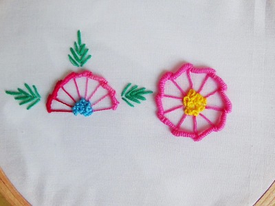 Hand Embroidery: Bullion Knot and Blanket Stitch (Flowers)