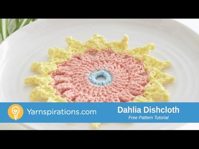 How To Crochet a Dishcloth: Spring Dahlia
