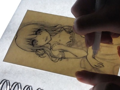 Inking Demonstration w. the Litup A3 Light pad