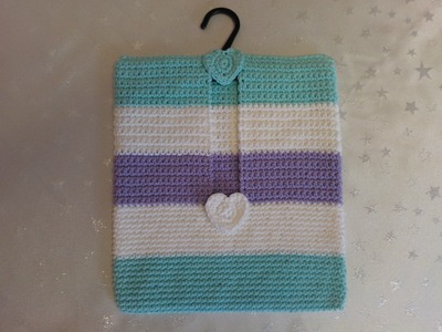 P1 How to crochet my peg bag easy US and UK terms (clothes pin US)