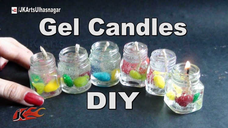 Small Gel Candles from waste bottles | How to make | JK Arts 956