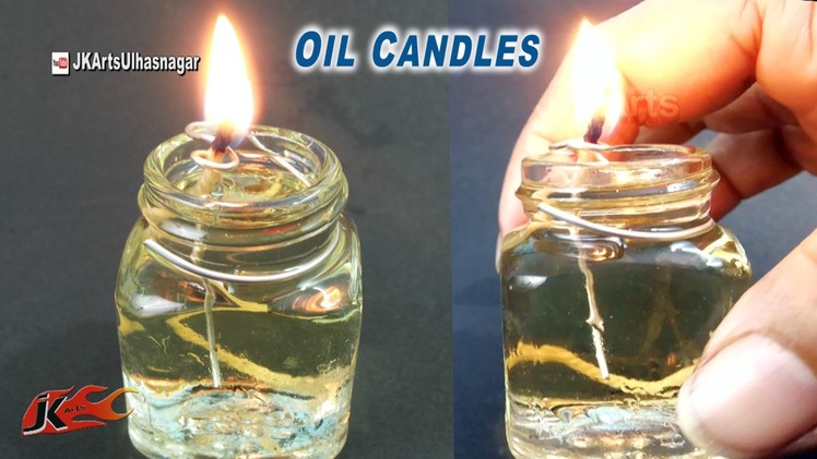 Small Oil lamp. Candle from Waste Bottles | How to make | JK Arts 927