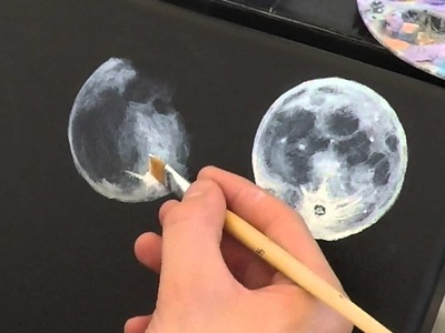 Speed painting - part1. Phases of the Moon - Acryl colours