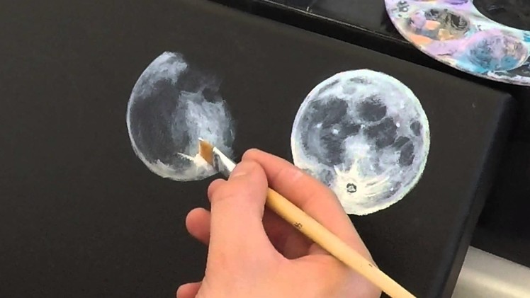 Speed painting - part1. Phases of the Moon - Acryl colours