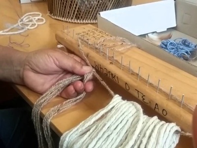 The weaving of korowai.