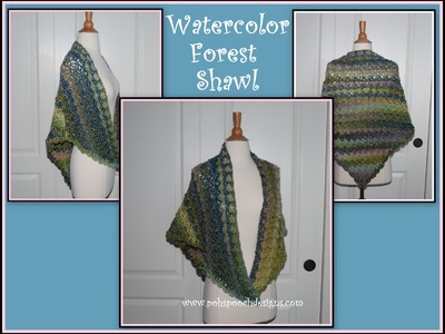 Watercolor Forest Shawl Crochet Stitches -Take 2