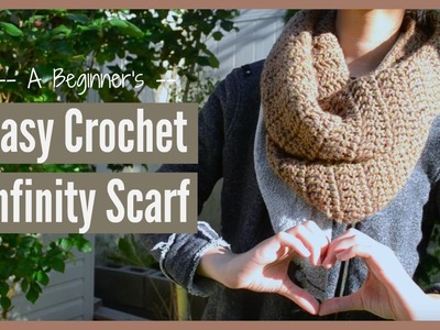 A Beginner's EASY Crochet Infinity Scarf | Ms. Craft Nerd