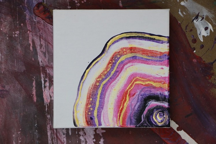 AGATE Inspired ABSTRACT PAINTING TECHNIQUE Acrylic Craft Paint