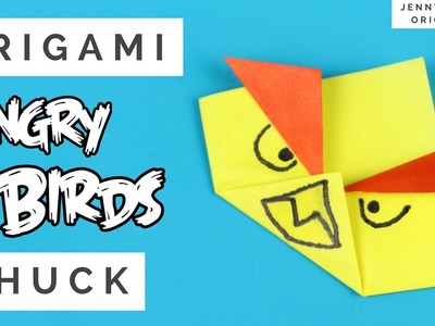 Angry Birds Craft - Origami Angry Birds - Chuck (Yellow Bird)