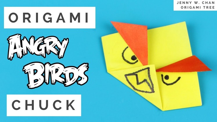 Angry Birds Craft - Origami Angry Birds - Chuck (Yellow Bird)
