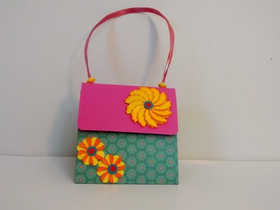 Art and Craft: Explosion hand bag box card. Exploding hand bag. Mother's day special exploding bag