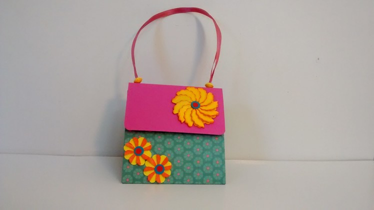 Art and Craft: Explosion hand bag box card. Exploding hand bag. Mother's day special exploding bag