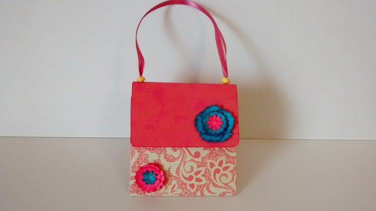 Art and Craft: How to make Explosion Hand bag Card. Exploding hand bag. Mother's day special card