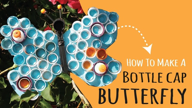 Butterfly Kids Craft – Plastic Bottle Cap Craft – DIY Wall Art