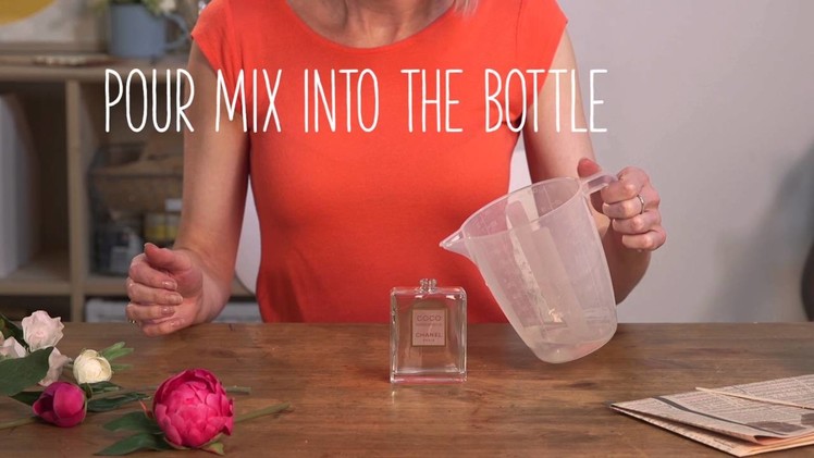 Craft Corner: How to make a faux flower perfume bottle display