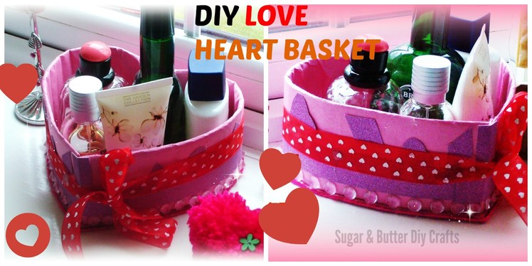Diy Crafts Projects : heart gift basket out of cardboard, Gift Idea, best out of waste project.