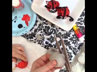 DIY Kids craft idea - Make you own Ladybug and Caterpillars - Low cost