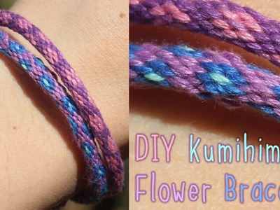 DIY Kumihimo Flower Bracelet 
