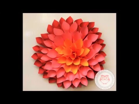 DIY Paper Dahlia Tutorial by Stamp and Doodle