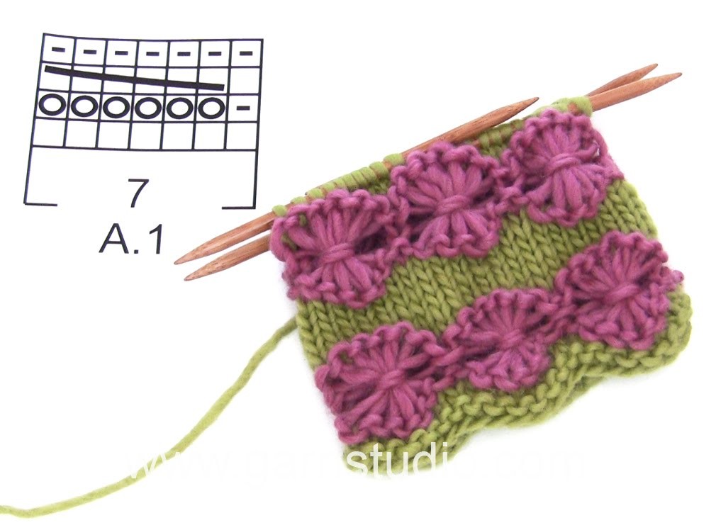 DROPS Knitting Tutorial: How to work flower pattern in DROPS Extra 0-1274