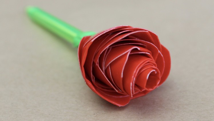 Easy craft: How to make a duct tape rose pen