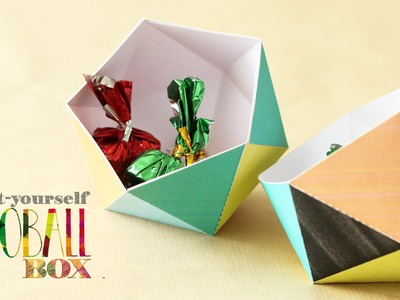 GeoBall Box - Easy Arts & Craft DIY - With template