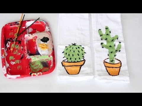 How to Craft: Decorate Your Own Kitchen Tea Towels!