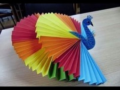 How to make 3d origami peacock |Activities for kids| Craft activities for kids