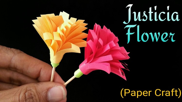 How to make an easy paper  " Justicia Flower" - Craft Tutorial.