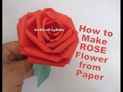How to Make DIY ROSE Flower from Paper  Kids School Project Craft