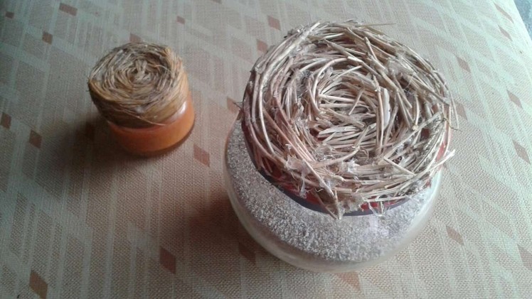 How To Simply Upcycle A Jar With Raffia - DIY Crafts Tutorial - Guidecentral