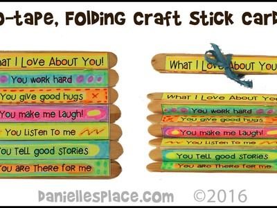 No-Tape, Folding Craft Stick Cards -  View it and Do it Craft! #10