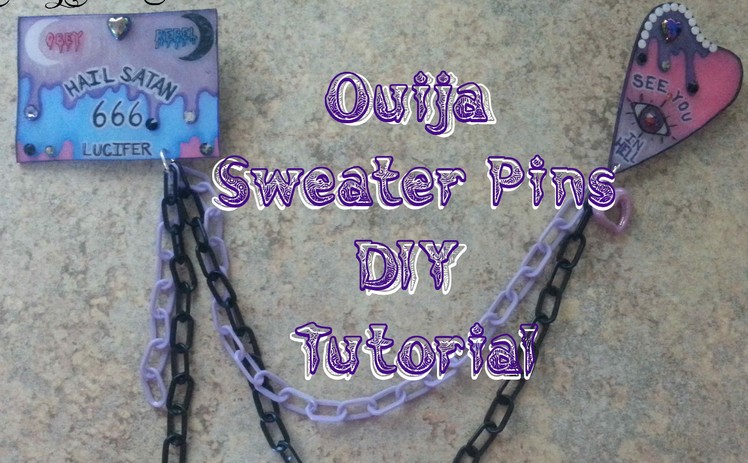 Ouija Board sweater pins DIY Tutorial (collaboration with Lunar Teacup) | Craft with Satan