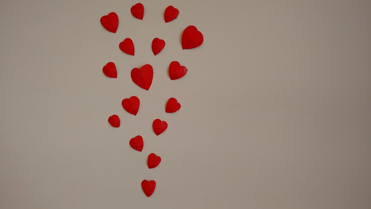 Paper craft- How to make 3D heart for wall decoration