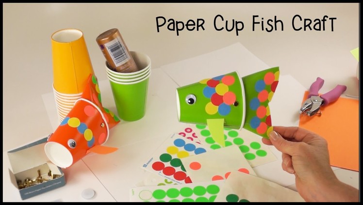 Paper Cup Fish Puppet Craft - View it and Do it Craft!