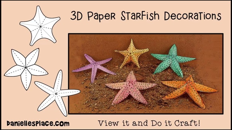 Starfish Paper Craft Decorations - View it and Do it Craft!