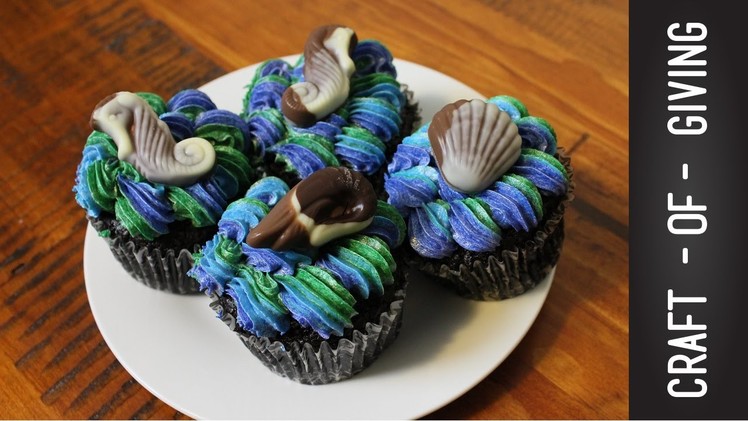 Super Easy "Under the Sea" inspired cupcakes | Craft of Giving