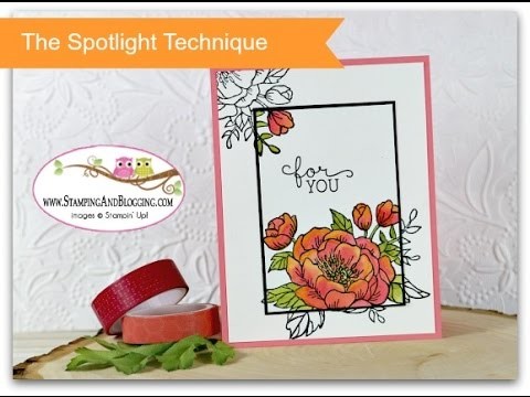 The Spotlight Technique with Stampin Up Birthday Blooms