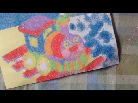 Train Sand Painting - Paint With Sand Craft Kit For Kids