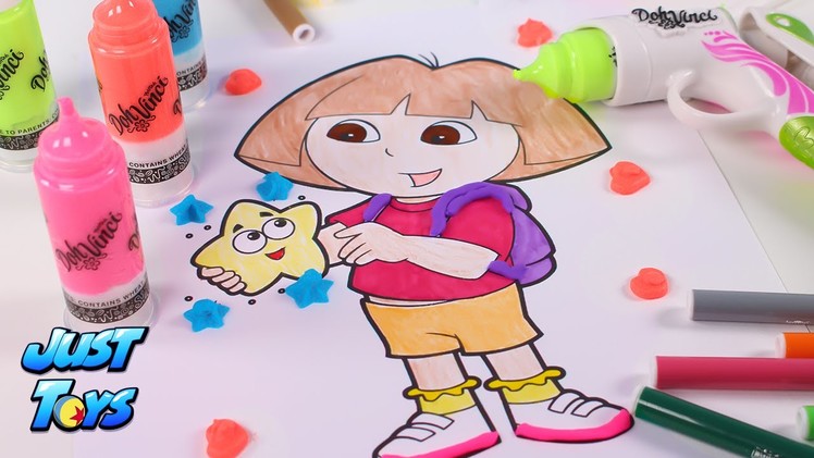 ⚛ DIY DORA THE EXPLORER ⚛ Painting Dora with Doh Vinci | Toys for kids