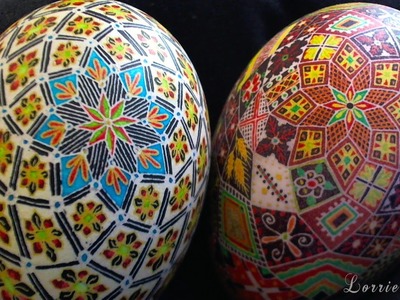 DIY Egg Art - Photo Tutorial for Variations on Theme - Ukrainian Style Easter Eggs Pysanky